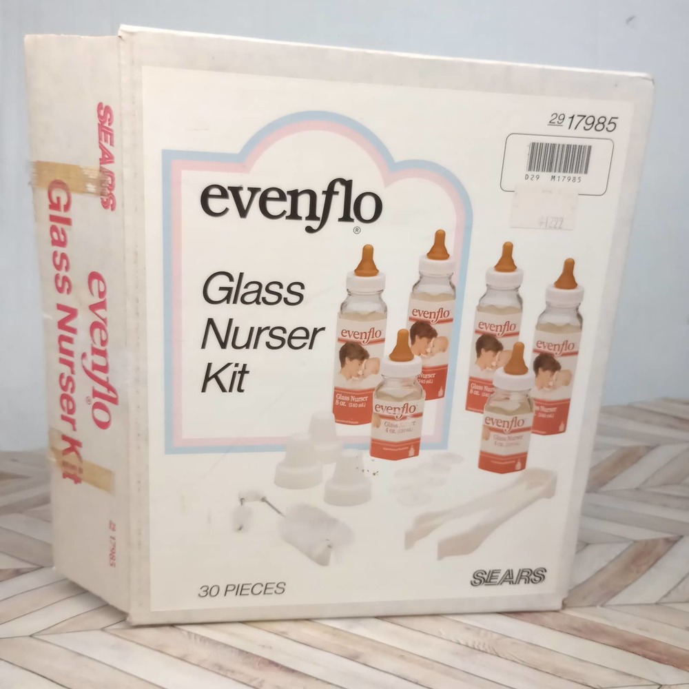 Sears Evenflo Glass Nurser Kit Newborn Baby Essentials with Box Vintage